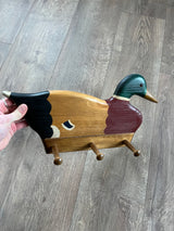 Hand carved/Painted Duck Rack