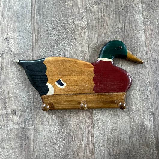 Hand carved/Painted Duck Rack