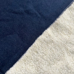 Sherpa Backed Denim Fabric